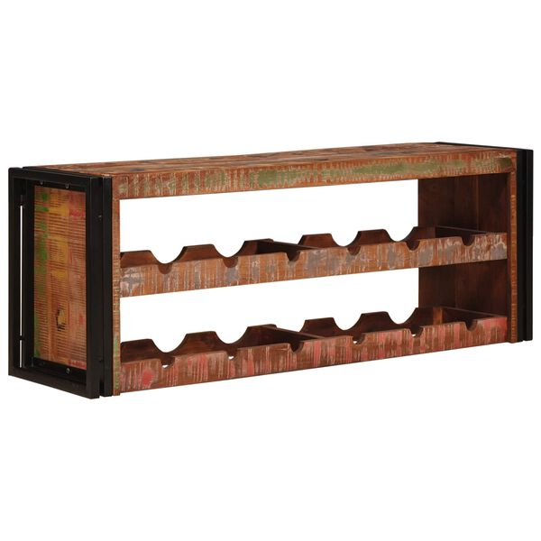 vidaXL Weinregal Braun 100 x 45 x 33 cm Massives Altholz