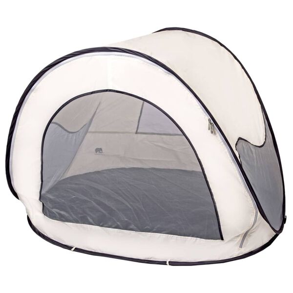 DERYAN Pop-Up-Strandzelt mit Moskitonetz 120x90x80 cm Creme
