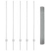 vidaXL Zaun mit Pfosten Silber 1,2 x 10 m Stahl