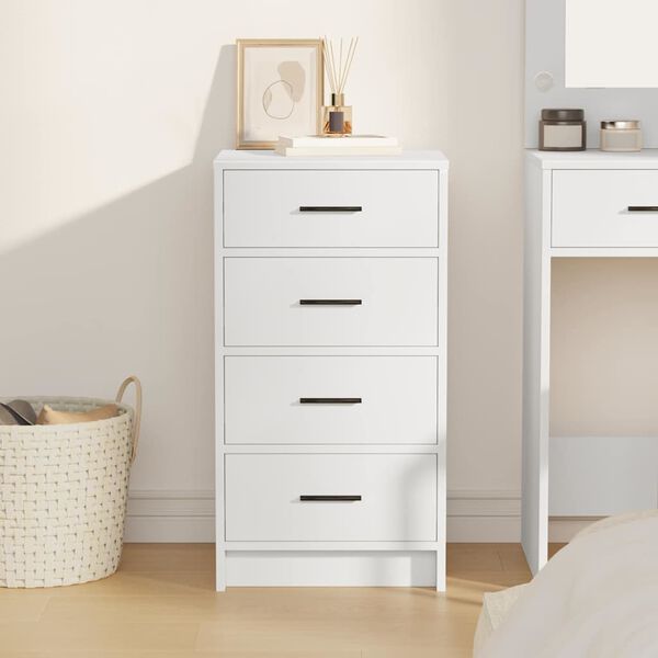 vidaXL Sideboard mit Schubladen Wei&szlig; 40 x 41 x 75 cm Holzwerkstoff