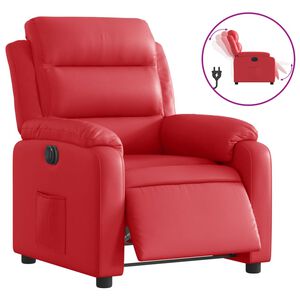 vidaXL Relaxsessel Elektrisch Rot Kunstleder