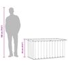 vidaXL Gartenbox Grau 129x67x65 cm
