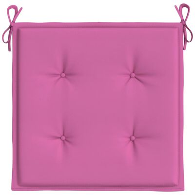 vidaXL Gartenstuhl-Kissen 4 Stk. Rosa 40x40x3 cm Stoff