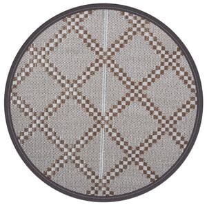 vidaXL Outdoor-Teppich ARAKIL Braun &Oslash;120 cm PP