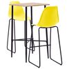vidaXL 3-tlg. Bar-Set Kunststoff Gelb