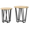 vidaXL Beistelltisch-Set 2 pcs Sonoma Eiche und Schwarz