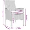 vidaXL Garten Essgruppe mit Kissen 5 pcs Schwarz Poly-Rattan
