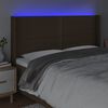 vidaXL LED Kopfteil Dunkelbraun 163x16x118/128 cm Stoff