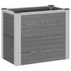 vidaXL Hochbeet Grau 50 x 30 x 22 cm WPC und Aluminium