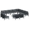 vidaXL Gartensofa-set 13 stk. Schwarz Stahl