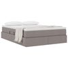 vidaXL Aufbewahrungsbett mit Matratze Taupe 140 x 190 cm Polyester