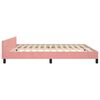 vidaXL Bettgestell mit Kopfteil Rosa 180x200 cm Samt