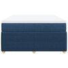 vidaXL Boxspringbett mit Matratze Blau 160x200 cm Stoff