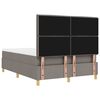 vidaXL Boxspringbett mit Matratze Taupe 140 x 190 cm Stoff