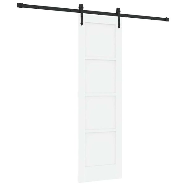 vidaXL Schiebet&uuml;r ORKDAL Wei&szlig; 61 x 198,5 cm Massives Kiefernholz