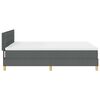 vidaXL Boxspringbett mit Matratze Dunkelgrau 140 x 200 cm Stoff