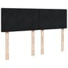 vidaXL Boxspringbett mit Matratze Schwarz 140x200 cm Samt