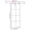 vidaXL Schiebet&uuml;r mit Beschlag Schwarz 90x205 cm Hartglas