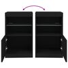vidaXL Sideboard mit LED-Leuchten Schwarz 41x37x67 cm