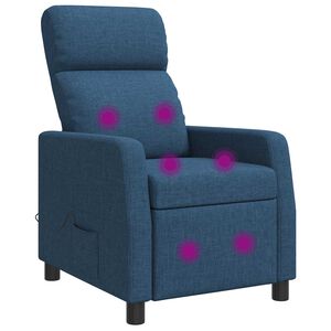 vidaXL Massage Relaxsessel Blau Stoff