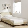 vidaXL Bett mit Matratze "Dover" Creme 100x200 cm Stoff