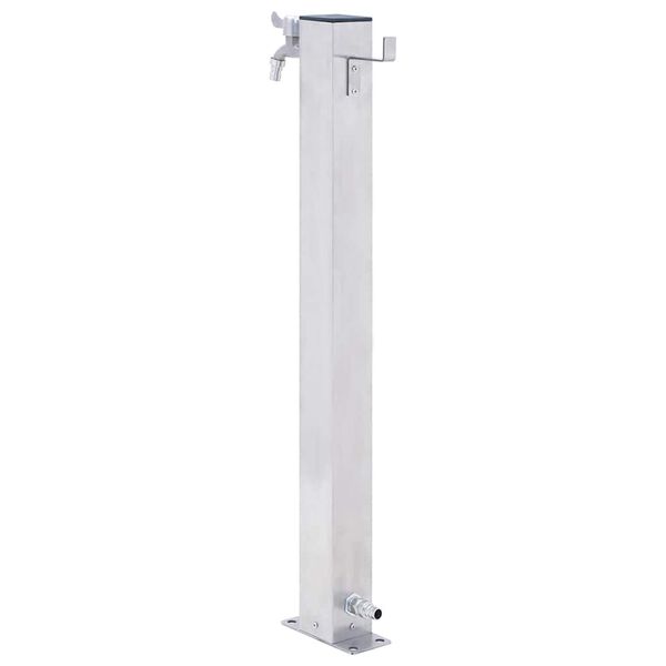 vidaXL Wassers&auml;ule f&uuml;r den Garten 80 cm Edelstahl Quadratisch