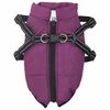 vidaXL Hundemantel mit Geschirr Lila L28 Fleece und Polyester