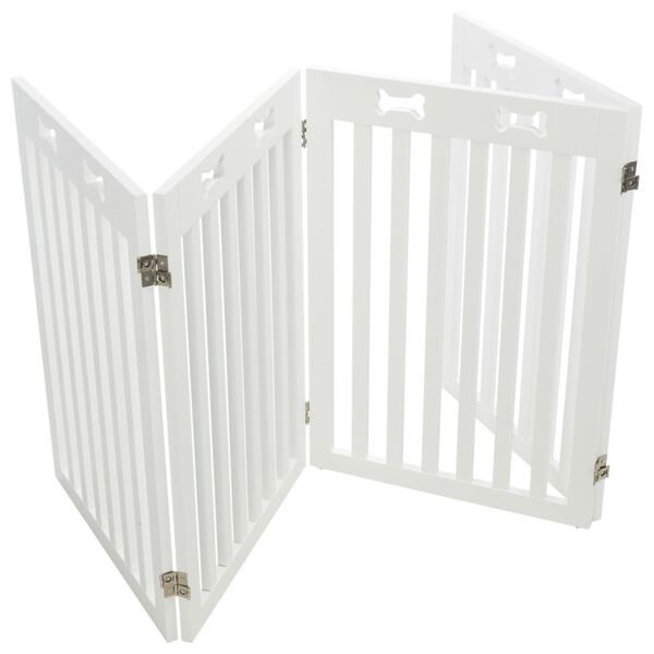 TRIXIE Hunde-Absperrgitter 4-teilig MDF 60-160 cm Wei&szlig;