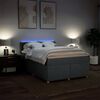 vidaXL Boxspringbett mit Matratze Dunkelgrau 140x190 cm Stoff