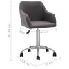 vidaXL Esszimmerst&uuml;hle 2 Stk. Drehbar Taupe Stoff