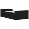 vidaXL Bettgestell mit Schubladen Schwarz 90x200 cm
