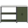 vidaXL Aufbewahrungsset f&uuml;r die K&uuml;che mit Regal 2 pcs Olive Gr&uuml;n