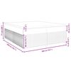 vidaXL Boxspringbett mit Matratze Schwarz 200x200 cm Stoff