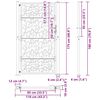vidaXL Gartentor Schwarz 100x175 cm Stahlblatt-Design