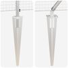 vidaXL Zaunpfosten Silber 25 x 1,6 m (25 x 25 mm Gitter) Stahl