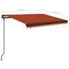 vidaXL Markise Manuell Einziehbar mit LED 3,5x2,5 m Orange und Braun