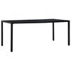 vidaXL Gartentisch Schwarz 180x83x72 cm Stahl