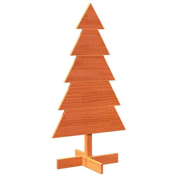 vidaXL Weihnachtsbaum zum Schmücken Wachsbraun 100cm Massivholz Kiefer