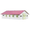 Kids Globe Spielzeug-Pferdestall mit 9 Boxen 1:32 Rosa 610188