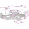vidaXL Garten-Sofa-Set mit Kissen 9 pcs Beige Poly Rattan