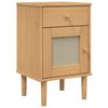 vidaXL Nachttisch SENJA Rattan-Look Braun 40x35x65cm Massivholz Kiefer