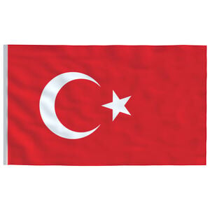vidaXL Flagge der T&uuml;rkei 90 x 150 cm