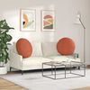 vidaXL Sitzkissen 2 pcs Rot-Orange &Oslash; 60 cm Cordstoff