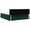 vidaXL Ottoman-Bett mit Matratzen & LEDs Dunkelgr&uuml;n 200x200 cm Samt