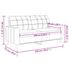 vidaXL 2-Sitzer-Sofa Taupe 140 cm Stoff
