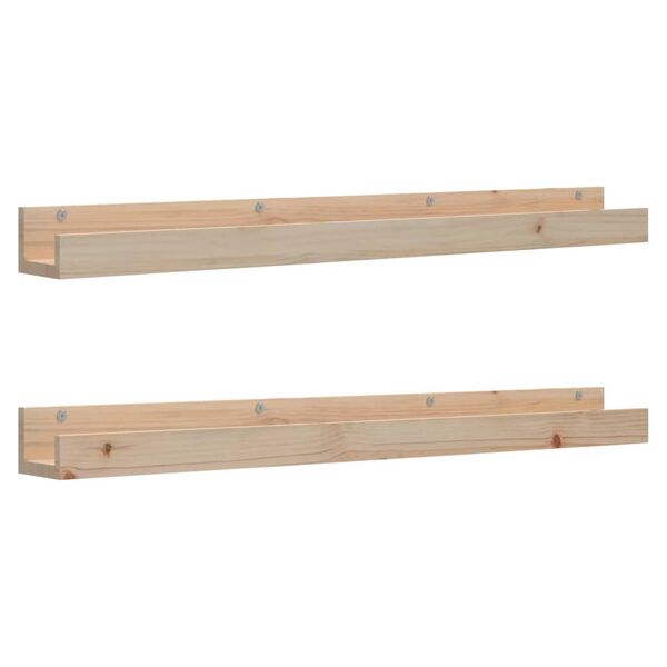vidaXL Wandregale 2 Stk. 110x12x9 cm Massivholz Kiefer