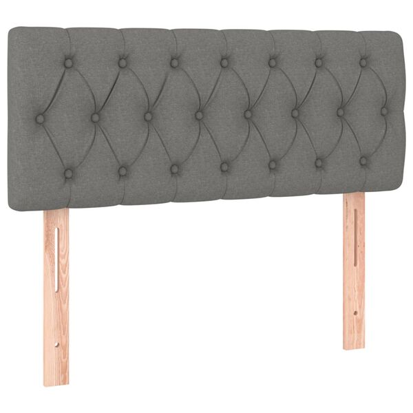 vidaXL Kopfteil Dunkelgrau 90x7x78/88 cm Stoff