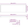 vidaXL Fensterbank Braunes Holz 140 x 40 x 4,5 cm PVC