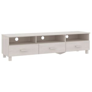 vidaXL TV-Schrank HAMAR Wei&szlig; 158x40x40 cm Massivholz Kiefer