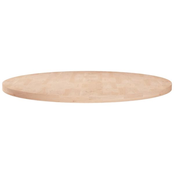 vidaXL Runde Tischplatte &Oslash;70x2,5 cm Unbehandeltes Massivholz Eiche